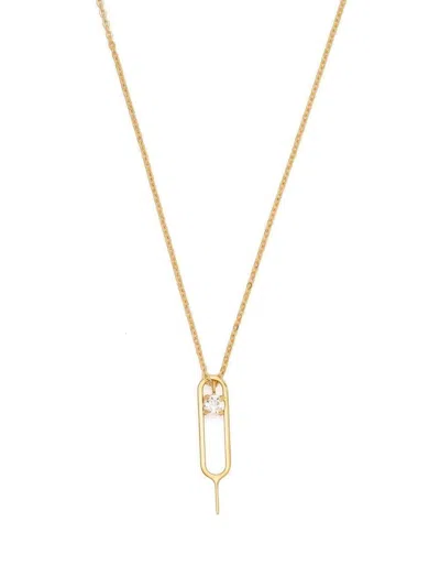 SAINT LAURENT SAINT LAURENT SIM KEY CHARM NECKLACE