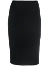 SAINT LAURENT SIMPLE AND CHIC BLACK WOOL PENCIL SKIRT FOR WOMEN