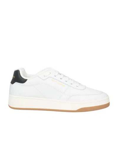 Saint Laurent Simple Low-top Leather Shoes In White