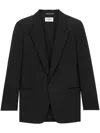Saint Laurent Classic Long-sleeve Tuxedo Blazer In 黑色