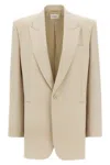 Saint Laurent Single-breasted Blazer Blazer And Suits Beige In Yellow