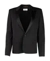 Saint Laurent Single-breasted Blazer In Black