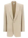 Saint Laurent Single-breasted Blazer Blazer And Suits Beige