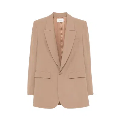 Pre-owned Saint Laurent Single Breasted Blazer 'cappuccino' | Tan | Women's Size 38