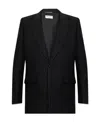 Saint Laurent Single-breasted Button-fastening Jacket In Black