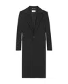 Saint Laurent Single-breasted Coat In Black