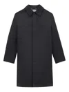 Saint Laurent Mackintosh Coat In Water-repellant Canvas In Black