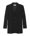 Saint Laurent Single-breasted Long-sleeved Jacket In Black