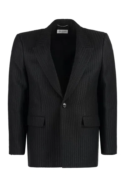 SAINT LAURENT SINGLE-BREASTED ONE BUTTON JACKET