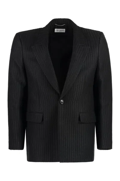 SAINT LAURENT SAINT LAURENT SINGLE-BREASTED ONE BUTTON JACKET