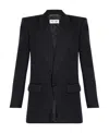 Saint Laurent Single-breasted Peaked Blazer In Black