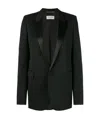 Saint Laurent Wool Gabardine Classic Blazer In Black