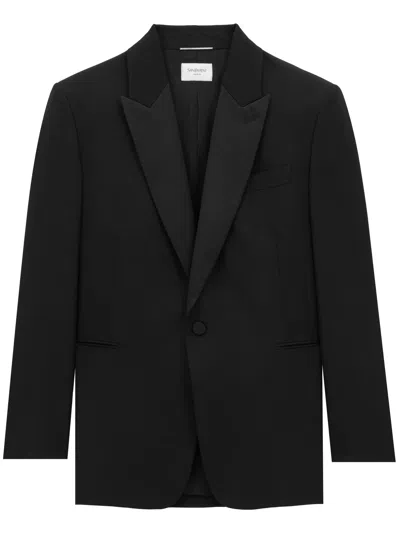 SAINT LAURENT SINGLE-BREASTED TUXEDO JACKET