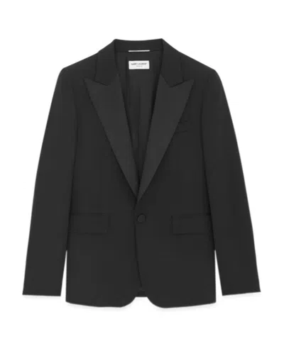 SAINT LAURENT SAINT LAURENT SINGLE-BREASTED TUXEDO JACKET