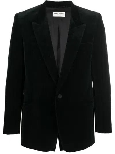 SAINT LAURENT SAINT LAURENT SINGLE-BREASTED VELVET JACKET