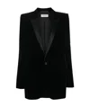 Saint Laurent Single-breasted Velvet Tuxedo Jacket In Black