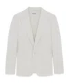 Saint Laurent Single-breasted Virgin Wool-gabardine Blazer In White