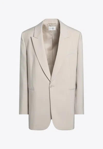SAINT LAURENT SINGLE-BREASTED WOOL BLAZER