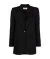 Saint Laurent Single-breasted Wool Blazer In Black