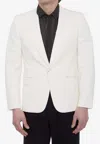 Saint Laurent Wool Gabardine Jacket In White