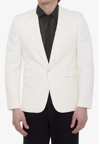 SAINT LAURENT SINGLE-BREASTED WOOL BLAZER