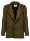 Saint Laurent Single-breasted Wool Coat