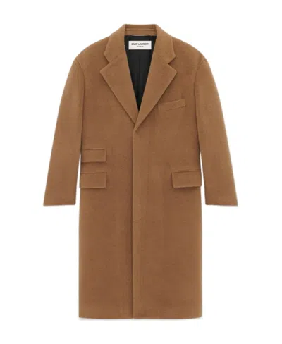 SAINT LAURENT OVERSIZED COAT IN WOOL