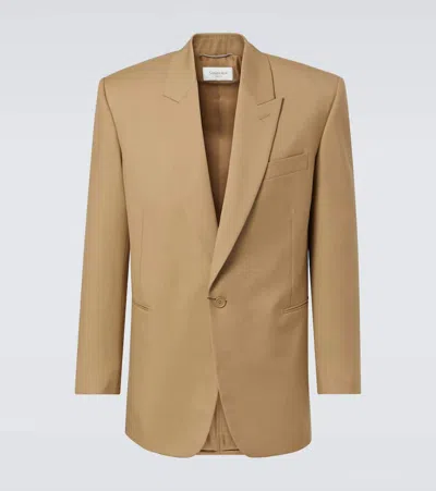 SAINT LAURENT SINGLE-BREASTED WOOL GABARDINE BLAZER