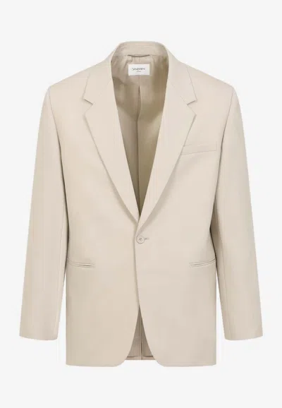 SAINT LAURENT SINGLE-BREASTED WOOL JACKET
