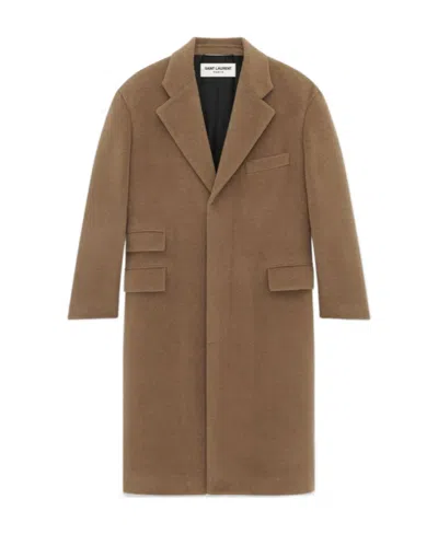 SAINT LAURENT SAINT LAURENT SINGLE-BREASTED LONG-SLEEVED COAT