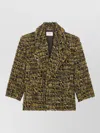 Saint Laurent Multicolor Wool Oves Aries Full-length Jacket In Multi