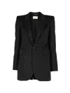 Saint Laurent Single-breasted Blazer In Black