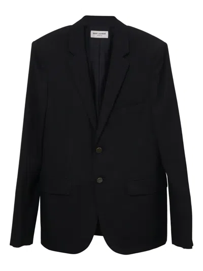 Pre-owned Saint Laurent Single-breasted Blazer In Black