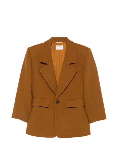SAINT LAURENT SINGLE-BREASTED NOTCHED-LAPEL JACKET