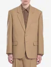 Saint Laurent Paris Men Wool Gabardine Single-breasted Jacket In Green