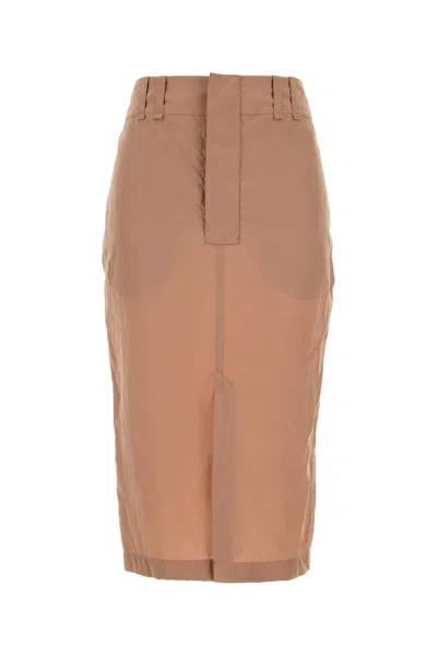 SAINT LAURENT SKIN PINK CREPE SKIRT
