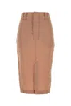 Saint Laurent Gonna In Crepe Rosa Carne Donna In Nudevintage