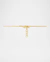 Saint Laurent Skinny Brass Chain Belt In Antico
