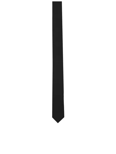 Saint Laurent Skinny Evening Tie In Black