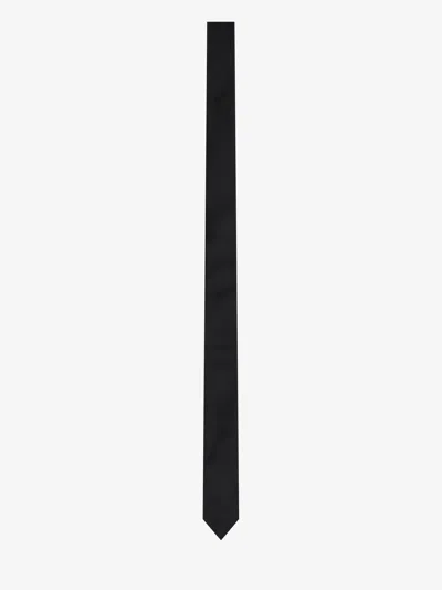 Saint Laurent Skinny Evening Tie In Black