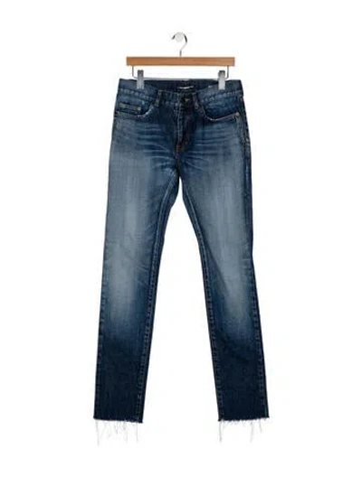 Pre-owned Saint Laurent Skinny Jeans In Blue
