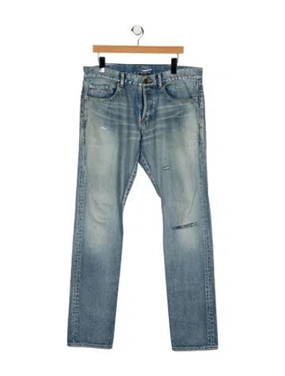 Pre-owned Saint Laurent Skinny Jeans In Blue