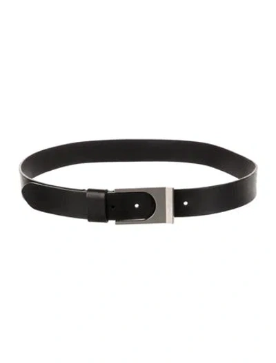 Pre-owned Saint Laurent Skinny Leather Belt In Black