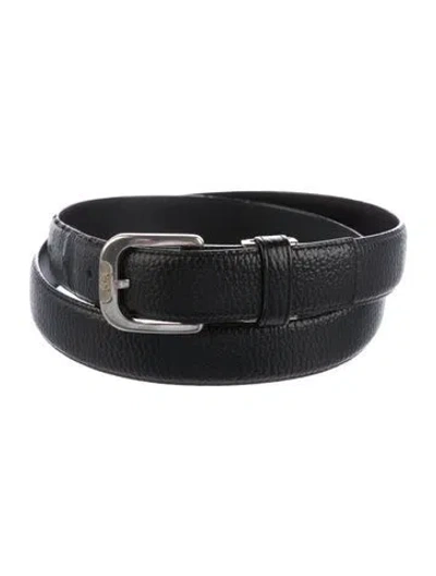 Pre-owned Saint Laurent Skinny Leather Belt In Black