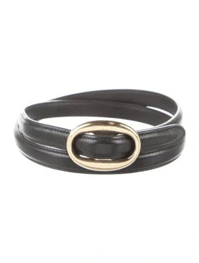 Pre-owned Saint Laurent Skinny Leather Belt In Multi