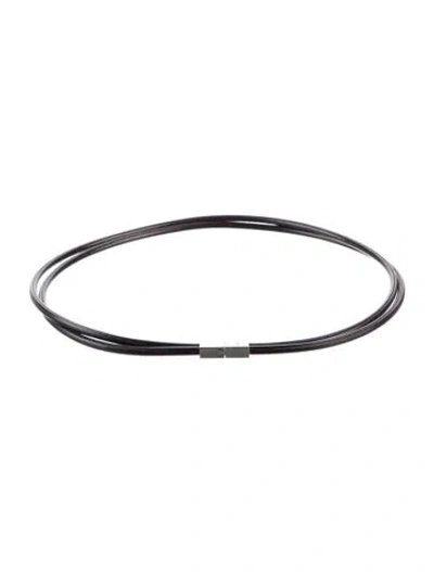 Pre-owned Saint Laurent Skinny Leather Waist Belt In Black