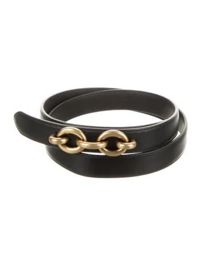 Pre-owned Saint Laurent Skinny Leather Waist Belt In Multi