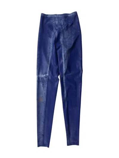 Pre-owned Saint Laurent Skinny Leg Pants In Blue