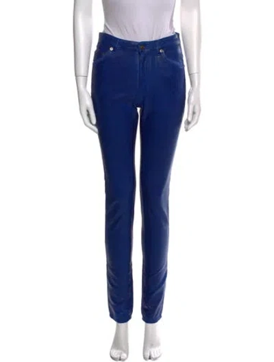 Pre-owned Saint Laurent Skinny Leg Pants In Blue