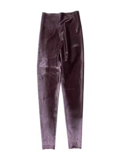 Pre-owned Saint Laurent Skinny Leg Pants In Purple